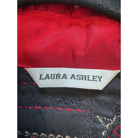 Laura Ashley Womens Embroidered Quilted Jacket L Red Stain Designed - Picture 2 of 14